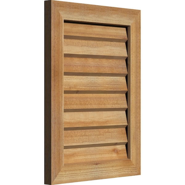 Vertical Gable Vent Non-Functional Western Red Cedar Gable Vent W/Decorative Face Frame, 12W X 32H